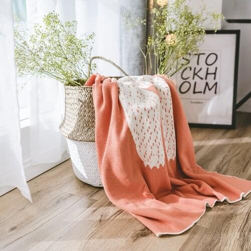 Baby Blanket Infant Knitted Blanket Childrens Summer Quilt Stroller Sleep Cover Air Conditioning Blanket Office Nap Blanket