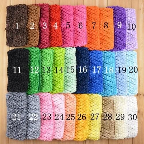 Girls Stretchy Elastic Hair Band Girl TuTu Crochet Headband For Kids Hair Accessories 100pcs FD6503