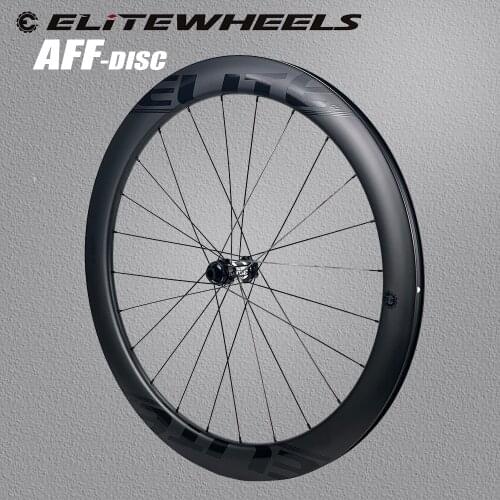 ELITEWHEELS AFF Road Disc Carbon Wheels Clincher Tubular Tubeless Wheelset DT Swiss 350 Hub 1423 Spoke Sapim Secure Lock Nipple