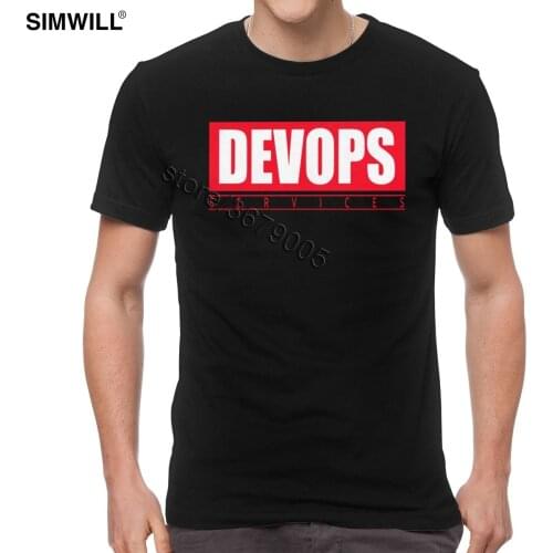 Cool Devops T Shirts Men Casual Short Sleeves Soft Cotton Tee Round Neck Computer Geek T-shirts Designer Urban T-shirt