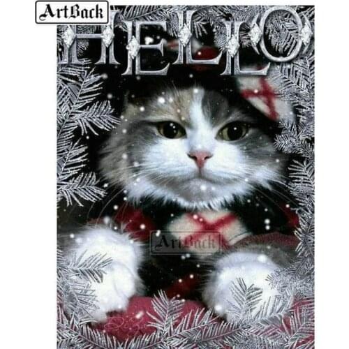 Full square drill diamond painting cat and dog crystal mosaic decorative painting new arrival 3d diamond embroidery rhinestone a