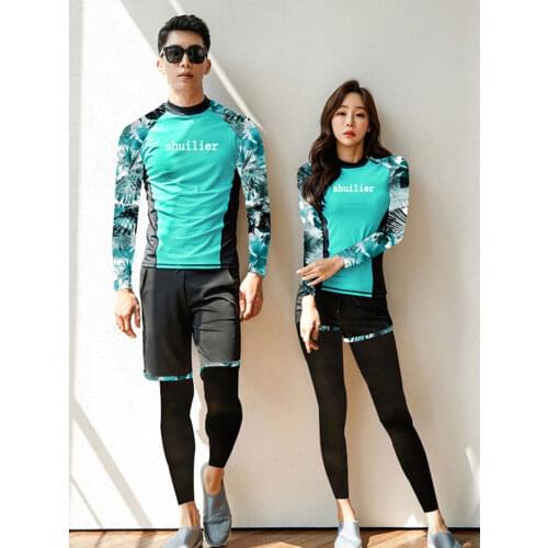 Womens Mens Full Body Long Sleeve Rashguard Swim Surf Top Bottom Padded Shirt Leggings 4pcs Swimsuit Sun UV Tracksuit Fitness
