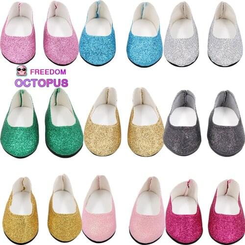 Matte Material 18 Inch American Doll Pointed Shoes 10 Colors Cheap Mini Shoes For 1/3 BJD 43cm Reborn New Baby OG Dolls