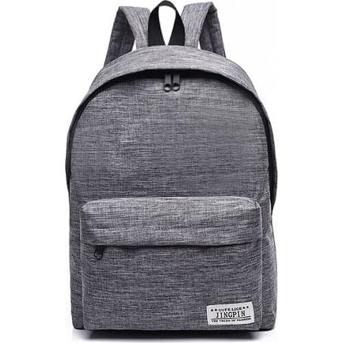 Fashion Korean Women Backpack Canvas Solid Color Computer Bag Ladies Girls Big Capacity School Bags For Outdoor Travel New