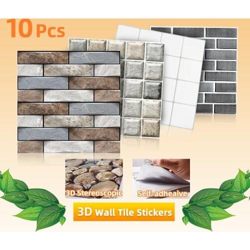 3d Brick Wall Stickers Living Waterproof Foam Room Bedroom Diy Adhesive Wallpaper Art Home Wall Decals Decor