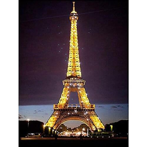 New 5D Diy Diamond Painting Landscape Night Tower Cross Stitch Diamond Mosaic Needlework Diamond Embroidery Home Decor