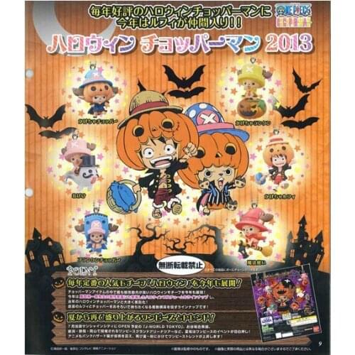 Bandai Genuine Gashapon Toys ONE PIECE Halloween Series Tony Tony Chopper Cute Action Figure Ornaments Phone Charms