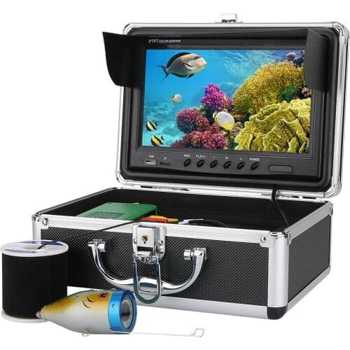 1000TVL Fish Finder Underwater Fish Finder 9.0 Inch Display Professional Fishing Camera 15 Infrared Bulbs 15 White LEDs Support