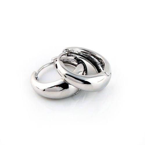 Awesome New White Real 24 k Fine Gold Filled Smooth & Shiny 20mm 3/4" Round Hoop Earrings