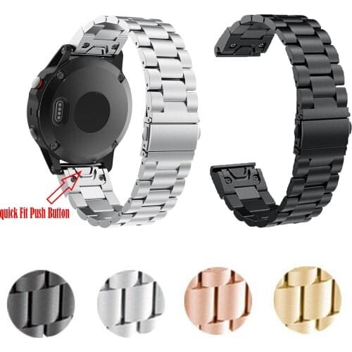 Watchband Strap for Garmin Fenix 6/6X/6S Pro/5X plus/5/5S/3 HR 935 Bracelet Quick Release Stainless steel Wrist Band Accessories