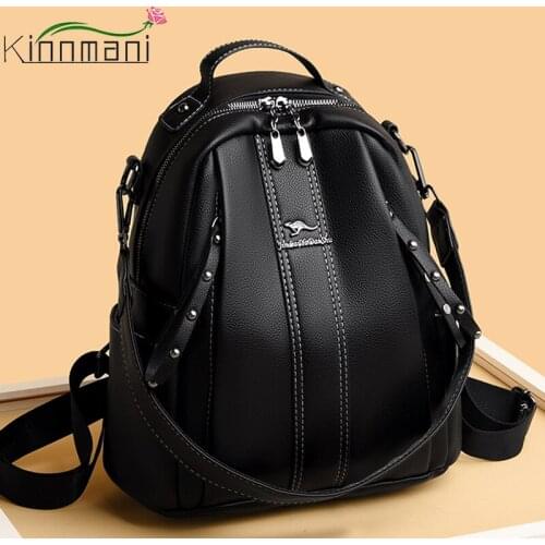 School Bags For Teenage Girls Back Pack Soft Leather Women Backpack Female Shoulder Bags For Women 2021 Travel Backpack Mochila