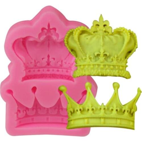 Crown Silicone Fandont Moulds Silica Gel Crowns Chocolate Molds Candy Mould Cake Decorating Tools Solid Color SN1381
