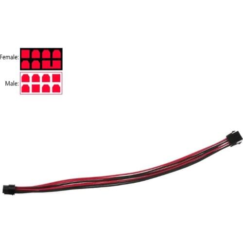 1Pc Sleeved graphics card PCI-E GPU 8 Pin to 6+2 Pin PCI-E Power Extension Cable for BTC 18AWG Power Wire Sleeved 40cm C26