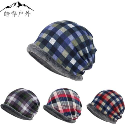 Unisex Winter Beanie Hats Scarf Warm Skull Cap Neck Warmer with Thick Fleece Lined Winter Scarf - Beanie Bandana for Men Women