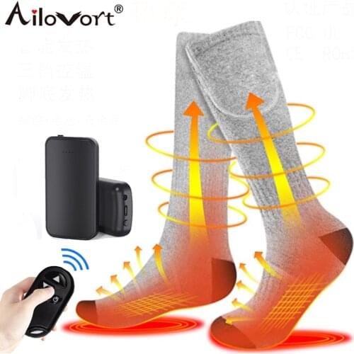 Winter Battery Heated Socks Best Rechargeable Battery Operated Electric Socks Unisex Foot Warmers Thermal Ski Socks