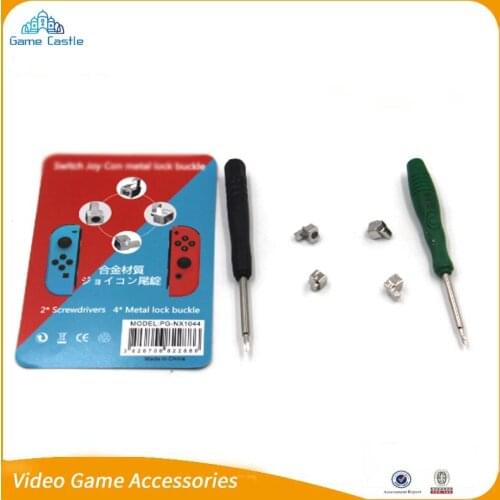1set Metal Lock Buckles Repair Tool Kit for Nintend Switch NS Joy Con NX Joy-Con Controller Replacement Parts with Screwdrivers