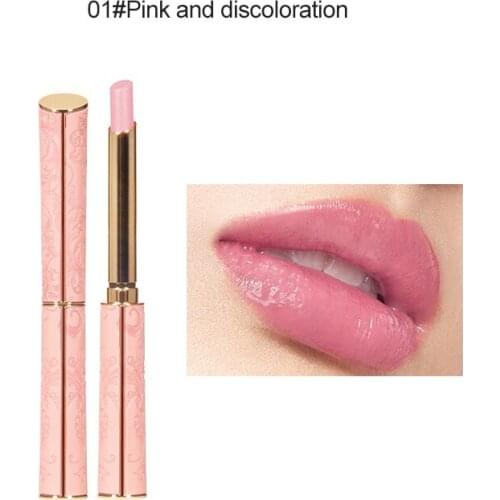 2 COLOR Temperature Change Lipstick Lip Glaze Color Change Lipstick Small Heel Lip Gloss Lip Mud Lips Makeup Cosmetics TSLM1