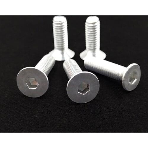 2pcs M8 6063 aluminum alloy Allen hexagon socket countersunk screws hex socket flat head bolts screw bolt 16mm-40mm length