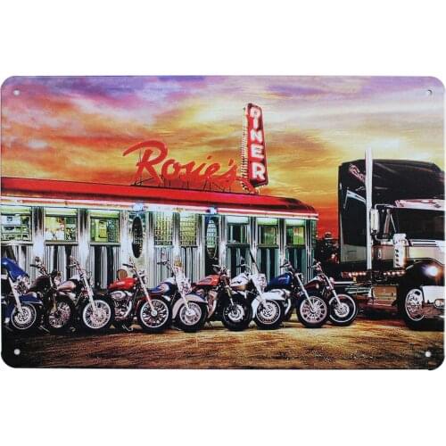 ARTCLUB The International Lonestar Motorcycle, Metal Tin Sign, Vintage Poster Plaque Garage Bar Home Wall Decor