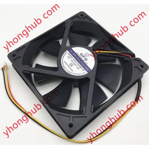 DFG DFG12025B12D DC 12V 1.5A 120x120x25mm 3-Wire Server Cooling Fan