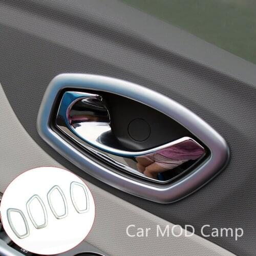For Renault Captur Kaptur Samsung QM3 2013-2018 ABS Matte Interior Door Handle Bowl Frame Cover Trim 4pcs Car Styling