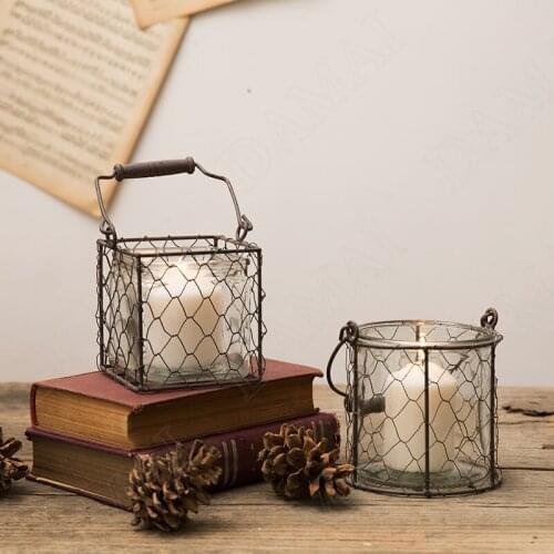 European Vintage Candle Holders Iron Frame Do The Old Process Candelabra Dinner Decorative Ornaments Wedding Centerpieces Decor