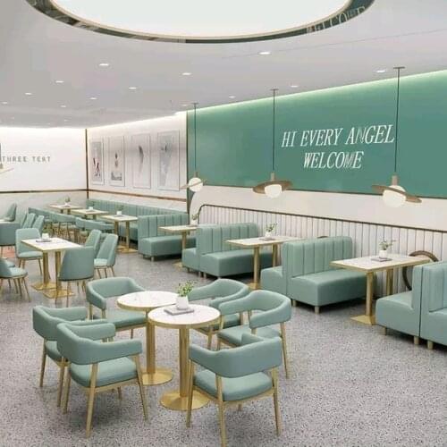 Chinafurniture milk tea shop table and chair bakery western food coffee shop snack bar table and chair sofa deck combination