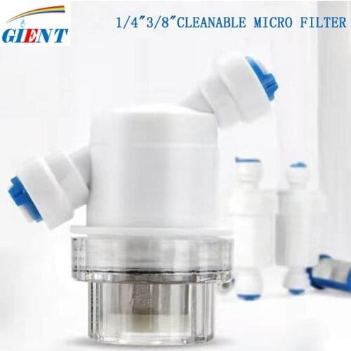 1/4" 3/8" Micro Quick Connection Filter Water Purifier Front Stainless Steel Mesh Sand Particles Filter Home Garden Connectors
