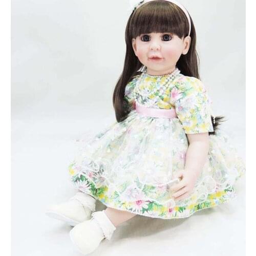 60cm Silicone Vinyl Reborn Baby Doll 24inch Princess Toddler Alive Bebes reborn bonecas child Birthday Gift Present brinquedo