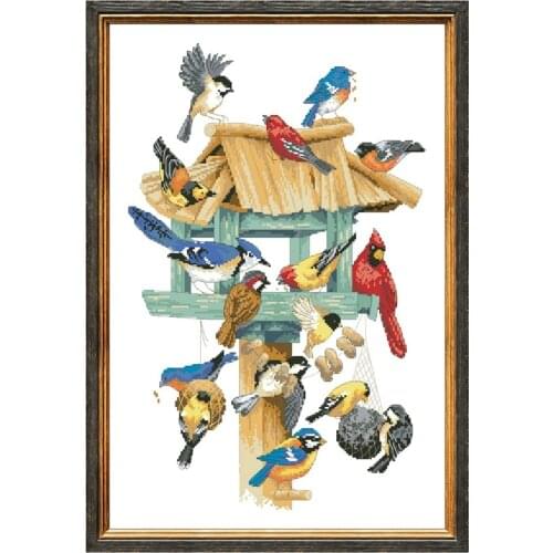 Feasting frenzy Dreampattern cross stitch kits embroidery needlework sets 18ct 14ct 11ct white cloth cotton thread DIY handmade