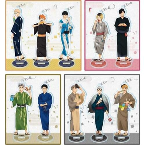 New Haikyuu Hinata Kageyama Tsukishima Sugawara Family Acrylic Stand Figure Model Plate Holder Topper Anime Toys