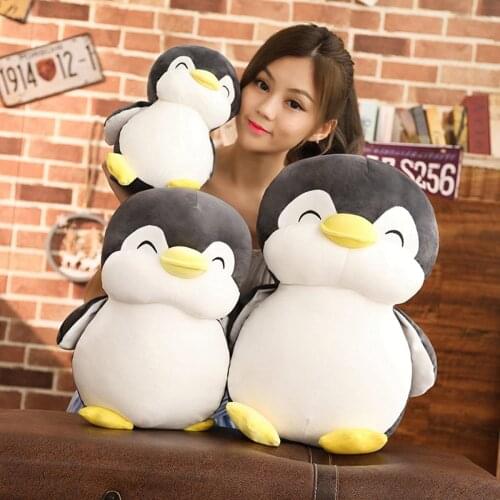 Penguin Plush Toy Cute Cartoon Animal Penguin Soft Toy Kawaii Plushie Stuffed Doll Girls Lovers Valentines Gifts Sofa Pillows