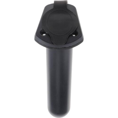 Boat Flush Mount Fishing Rod Holder Rack Kayak Boat Canoe Fish Pole Keeper Bracket Rack Durable Equipment Black