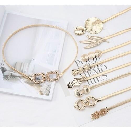 Belts for Women Designer Elastic Dress Elegant Girl Stretch Skinny Waist Belt Cummerbunds Metal Spring Female Belt Ceinture