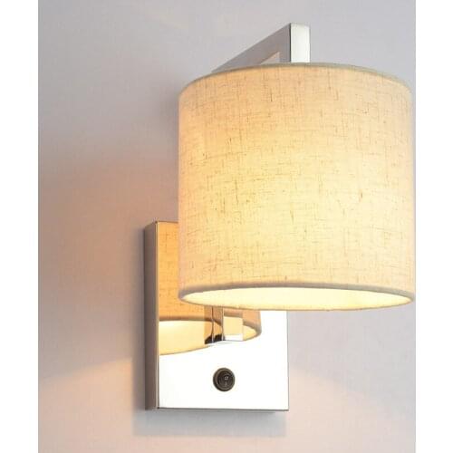 Simple LED bedroom bedroom bedroom bedside wall lamp stainless steel hotel clubhouse corridor lamp engineering lamp