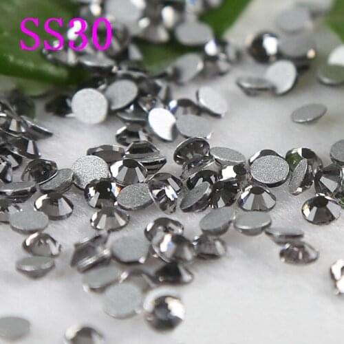 Transperant Black SS30 288pcs Crystal Flat Back Non Hot fix Rhinestones marriage clothing decorations strass rhinestones