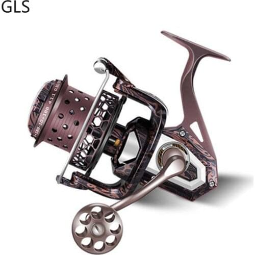GLS Fishing Reel 8000-12000 Series 10+1BB Bearing Metal Hollow Out Spool Spinning Wheel For Sea Carp Fishing