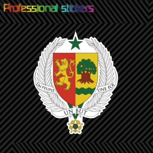 Senegalese Coat of Arms Sticker Decal Self Adhesive Vinyl Senegal Flag SEN SN Stickers for Cars, Bicycles, Laptops, Motos