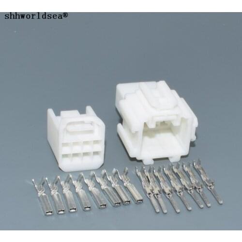 Shhworldsea 8pin auto socket reversing camera ambient light fuse box power plug for honda 7187-8847 7186-8847
