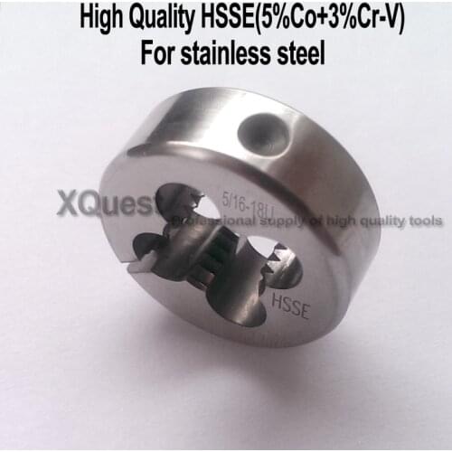 XQuest HSSE Round Split Die UN 1/4-20 5/16-18 -24 3/8-16 7/16-14 1/2-13 -20 Unified Fine Thread Adjustable dies 1/4 -28 -32 -36