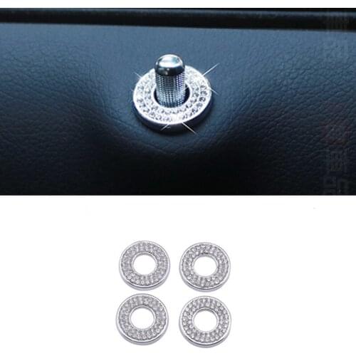 Car-Styling Sticker Car Door Bolt Lock Ring Cover Decoration For Mercedes Benz 2015-2019 C class/2016-2019 E class/ GLC class