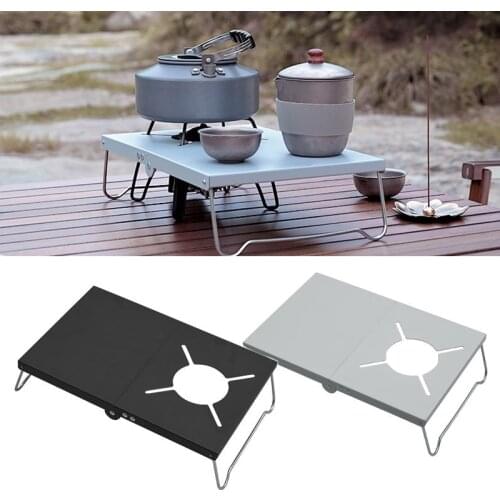 Camping Stove Table Gas Stove Table Heat Shield Folding Picnic Desk for CB-JCB / ST-330 / ST-310 / TRB250 Gas Burners