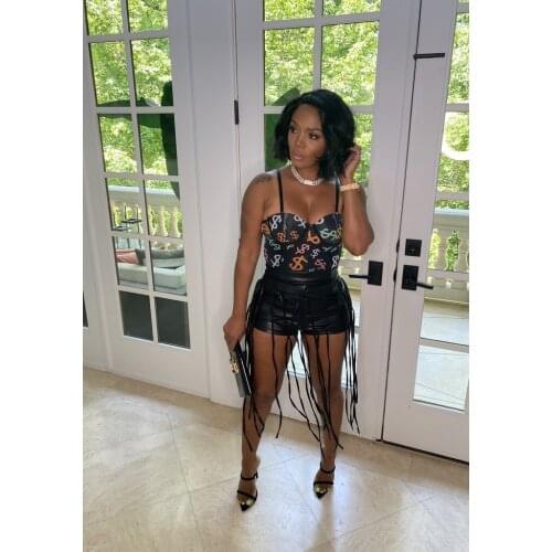 2021 INS Summer Casual Fashion Women Slim Street Sexy Personality Trend Commutes To Solid Color Fringed Shorts