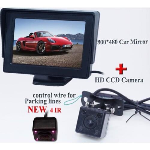 170 Degree Car Styling 2016 Reverse Camera With Monitor Car Rear View Camera Car Mirror Monitor Car Accessories CCD Promotion