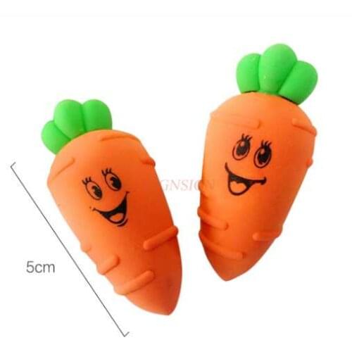2pcs Carrot cartoon eraser detachable eraser