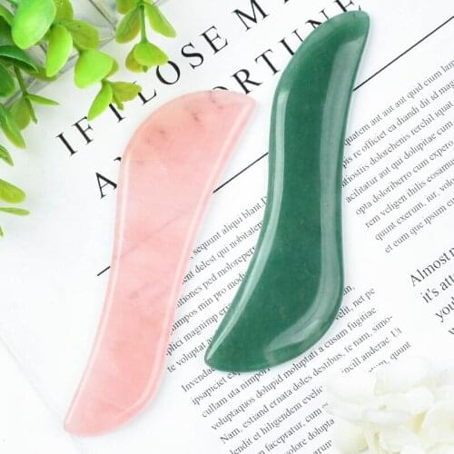 2pcs Natural Multi Color Guasha Jade Tool Massage for Face Scratching Back Neck Detoxification Relax Body Muscle Fatigue Removel