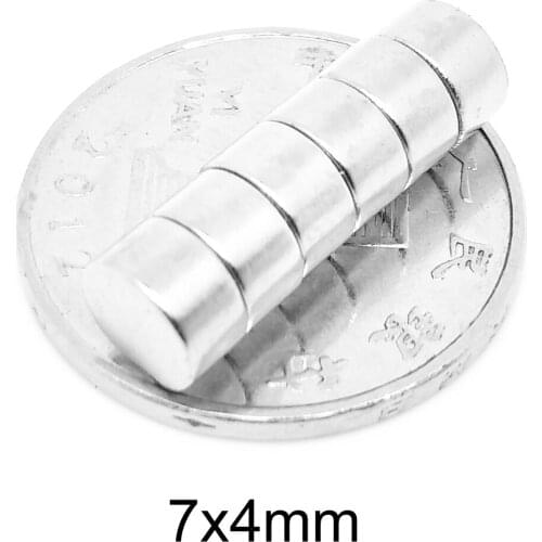 20/50/100/200/300pcs 7x4 mm Powerful Magnets 7mmx4mm Permanent Small Round Magnet 7x4mm Neodymium Magnet Strong 7*4 mm N35