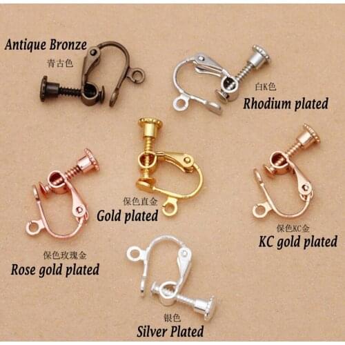 500pcs copper metal ear clip earring clips U-shaped earrings without earhole earring jewelry findings & accessories