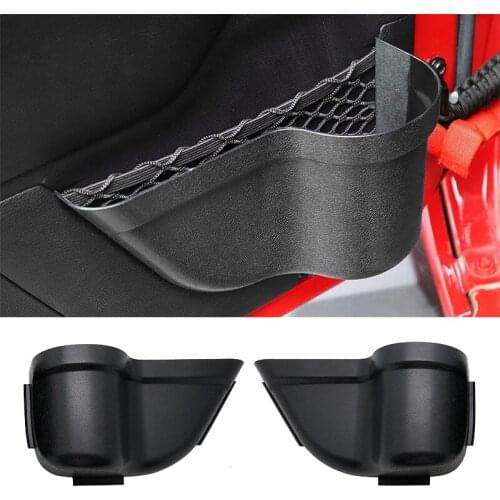 ABS Car Organizer Door Pocket Front Door Storage Pockets Box For 2011-2018 Jeep Wrangler JK Net Pocket Replacement