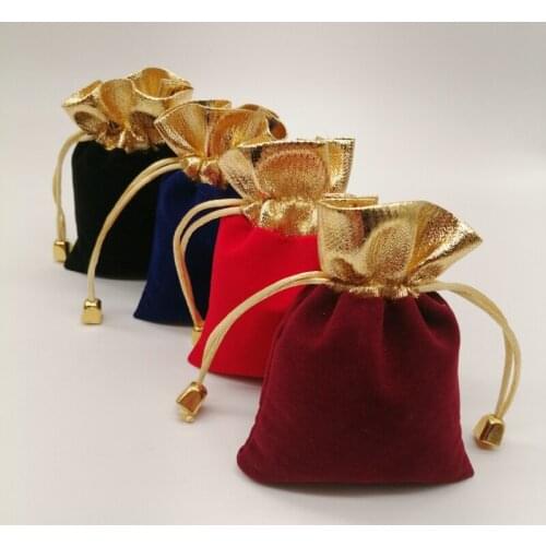 200pcs Multi Size Velvet Gift Bag Velvet Pouch Bag Drawstring Bag Gift for Women Wedding Party Evening Candy Jewlery Packing Bag